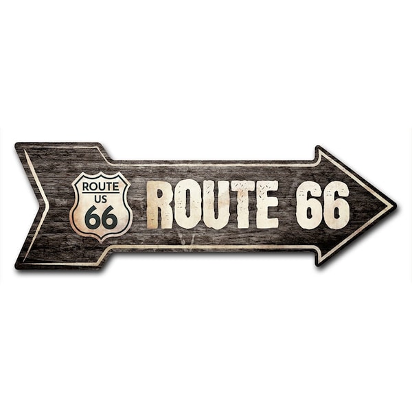 Route 66 2 Arrow Decal Funny Home Decor 36in Wide